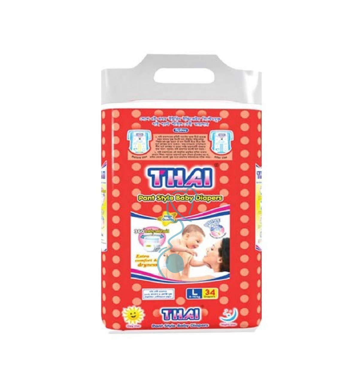 THAI Pant Diaper L Size 9-16kg 34pcs