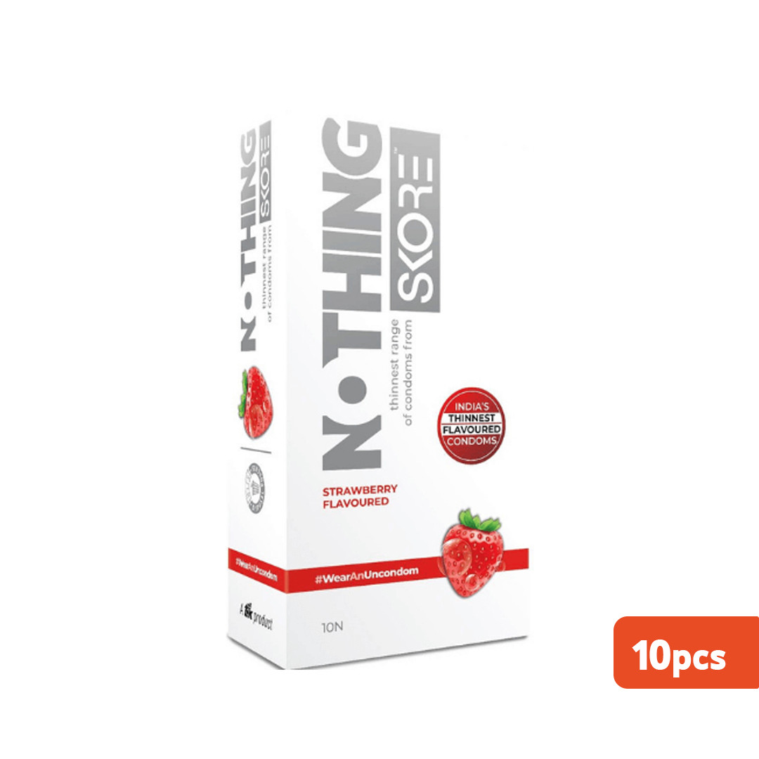 SKORE Nothing Thinnest Strawberry Condoms 10pcs