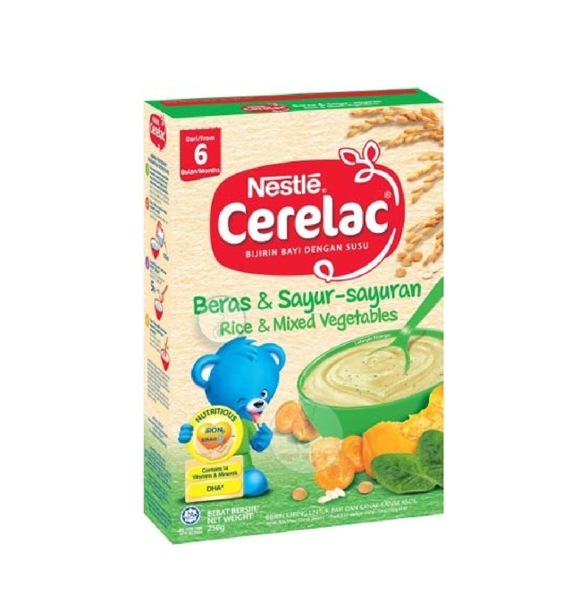 NESTLE Cerelac Rice & Mixed Vegetables 6+ Months 250g