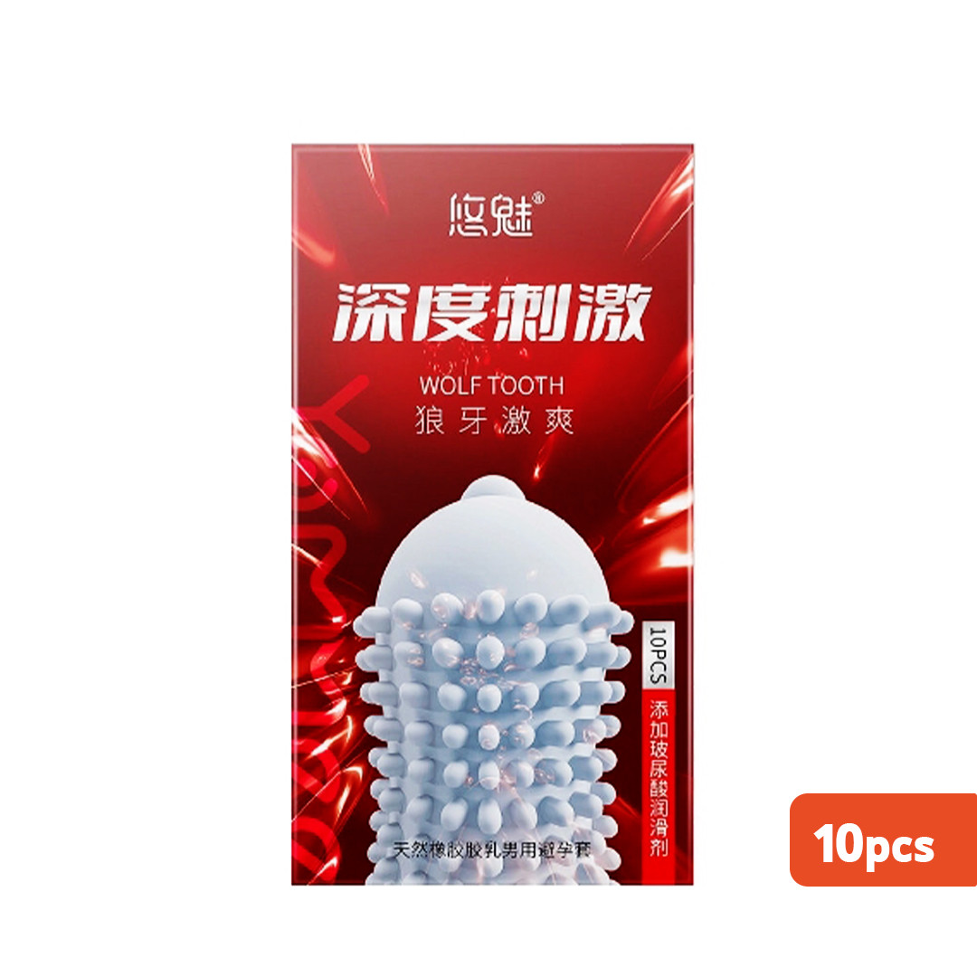 YUMI Deep Stimulation Wolf Tooth Refreshing Condom 10pcs
